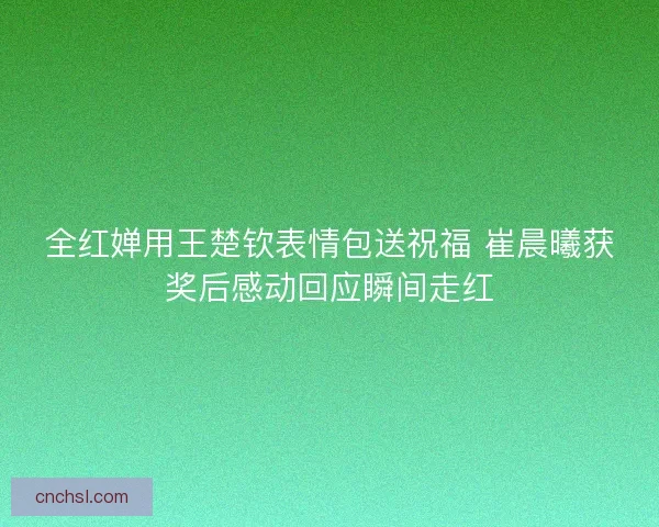 全红婵用王楚钦表情包送祝福 崔晨曦获奖后感动回应瞬间走红